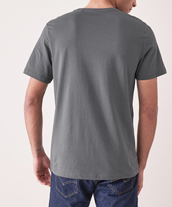 Camisetas de Hombre Color Gris Pizarra Personalizadas al por Mayor, Corte Regular, Cuello Redondo, Estilo Informal, Calidad de Exportación - Product Image 2