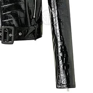 Nouveau stock Veste en cuir gaufré pour femme - Hiver Tricoté Respirant Léger Écologique avec texture détaillée et confort - Product Image 5