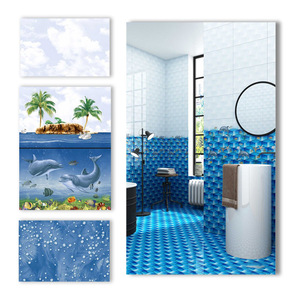 Meilleure qualité 300x450mm brillant marbre poissons Aquarium carreaux en céramique numérique mur carrelage intérieur sol chambre mur carreaux - Product Image 1
