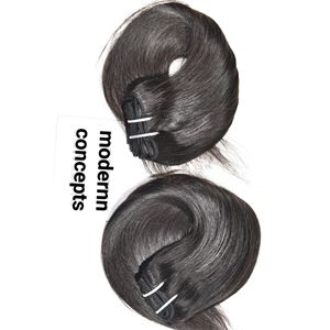 Vente en gros 100% paquets droits de couleur brune naturelle brute extensions de cheveux humains indiens Temple non transformés avec style de vague naturelle - Product Image 2