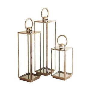 Home Hotel Restaurant Handcrafted Decorative New Style Candle Iron <b>Lantern</b> Clear <b>Glass</b> <b>Lantern</b> Use Item - Product Image 4