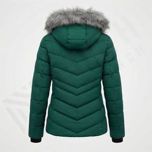Best <b>Winter</b> <b>Women</b> Regular Length Puffer <b>Parka</b> Jacket Windproof Breathable Nylon Lining Polyester Filling Reversible Outwear - Product Image 2