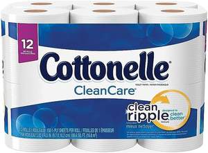 Papier toilette Cottonelle Ultra Clean avec Active CleaningRipples, 1 plis, 6 rouleaux (paquet de 4), (24 rouleaux familiaux méga = 132 rouleaux standard) - Product Image 5