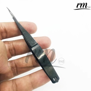 Tijeras Profesionales RMI Extra Afiladas para Recortar Cejas, Color Negro Plasma de Alta Calidad - Product Image 5