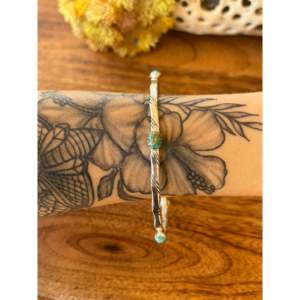 Navajo Handmade Kingman Turquoise Sterling Silver Fashion Cuff <b>Bracelet</b> Kingman Turquoise Sterling Silver <b>Bangle</b> <b>Bracelet</b> - Product Image 2