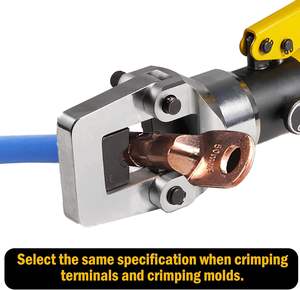 Kit de pinces à sertir hydrauliques manuelles industrielles 20T en acier allié pour cosses de câbles 16-500mm YQK-500C - Product Image 5