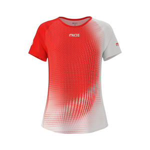 T-shirt de course sur sentier en maille respirante pour femme DAWN Rouge - Product Image 3