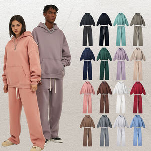 Sweat à capuche en éponge française en coton de haute qualité, épaules tombantes, pulls à capuche surdimensionnés, sweats à capuche personnalisés unisexes unis - Product Image 3