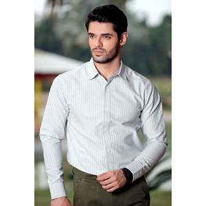 Chemise de créateur SAMSA pour homme avec logo personnalisé, 100 % coton, manches longues, infroissable, coupe ajustée, chemise décontractée - Product Image 1