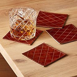 Ensemble de 6 sous-verres en cuir PU imperméables à l'eau de vente chaude de sous-verres en cuir antidérapants sous-verres en cuir durables et élégants pour la maison et le bureau - Product Image 2