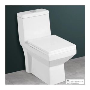 WC monobloc Royal Crystal en céramique haute brillance avec abattant à fermeture douce – Sanitaire moderne pour salle de bain - Product Image 2