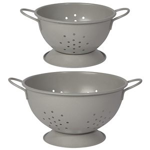 Private Labelling Heavy Duty Iron <b>Colander</b> With Fine Mesh Ideal For Straining <b>Small</b> Grains And Preventing Food From Falling - Product Image 1
