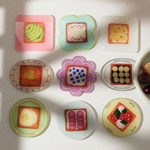 Sous-verre en acrylique personnalisé, translucide, transparent, logo personnalisé, sous-verre pour boissons, décoration de table en plastique durable - Product Image 3