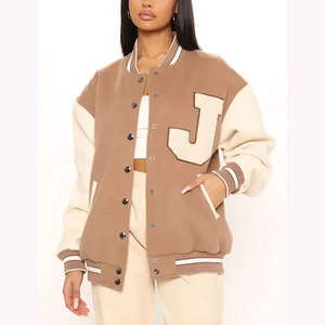 2025 Varsity Laine Crop Top Femmes Haute Qualité Respirant En Cuir Bomber École Collage Crop Veste - Product Image 6