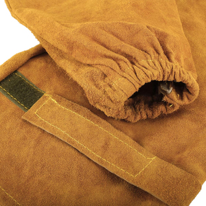 Manchons de soudage en cuir de vachette de qualité supérieure manchons de Protection contre les étincelles résistants à la chaleur pour les soudeurs prix de gros bras de travail pour hommes - Product Image 4