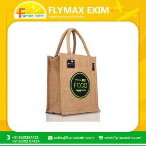 Tissu de jute naturel 100% fait à la main sacs à provisions écologiques à la mode et fonctionnels Mini motif personnalisé rayé en vente - Product Image 6