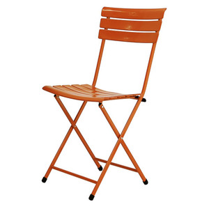 Chaise de patio pliante contemporaine en fer pour extérieur, confortable, GCF114, 3 couleurs, empilable et pliable pour jardin, événements et entrepôt - Product Image 3