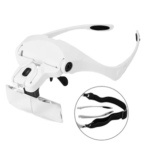 <span class=keywords><strong>Loupe</strong></span> de montage de tête <span class=keywords><strong>Loupe</strong></span> en gros Vente à chaud <span class=keywords><strong>Loupe</strong></span> à deux lentilles Amplification de <span class=keywords><strong>loupe</strong></span> de bijoux avec lumière LED - Product Image 1