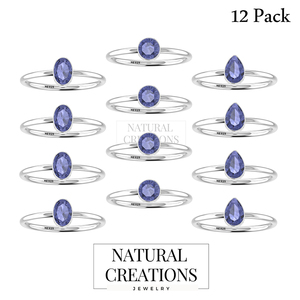 925 Sterling Silver Natural Tanzanite Gemstone Lunette Setting Handmade Designer Minimalist Gift For Her Stackable Ring Jewelry - Product Image 2