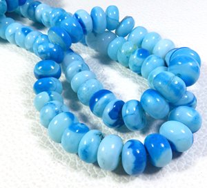 Magnifique opale naturelle en cristal, rondelle teinte bleu ciel dégradé, 9 mm, 16 pouces, brin, qualité supérieure, coupe lisse, fournitures pour la fabrication de bijoux - Product Image 5