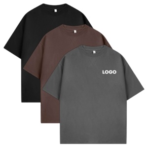 T-shirts en molleton de polyester/coton à coupe régulière pour homme, épaules tombantes, écologiques, anti-froissement, respirants, séchage rapide, personnalisables - Product Image 3