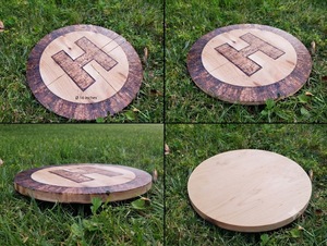 New Arrival Drone Landing Pad Stand Round <b>Wooden</b> Decorative <b>Rustic</b> Handcrafted Design Single Piece - Product Image 5