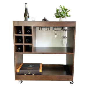 ชั้นวางไวน์ไม้โอ๊คแท้และไม้แผ่นสำหรับบ้านสไตล์โมเดิร์น - Product Image 1