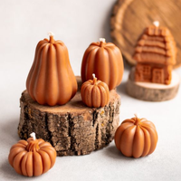 Produit chaud fait main Halloween citrouille bougies parfumées automne bougie décoration bon prix du Vietnam