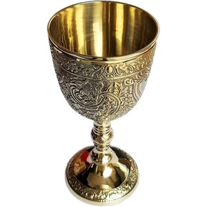 High Quality Brass Wine Cup Handmade Restaurant & Hotels Tableware <b>Goblets</b> brass drinking <b>glasses</b> tumbler cups for water juice - Product Image 2