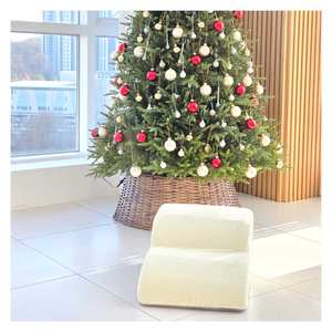 [AllmioPet] Ivory Pet Staircase Cloud Soft Fabric 2 Step Foam Ladder <b>for</b> Dog Cat Couch Bed Daily <b>Home</b> Use - Product Image 3