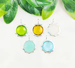 Pendentif Pierre de Lune Blanche 15mm Briolette Ronde Or 18K Vermeil Pendentif Collet en Argent Sterling 925 Pierre de Naissance Pendentif en Argent 925 - Product Image 4