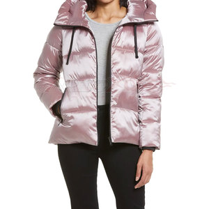 Veste matelassée en peau de mouton pour femme, de haute qualité, service OEM, finition unie, teinte unie, imperméable, écologique, vente directe d'usine - Product Image 1