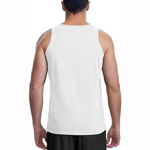 Vente en gros de débardeur en coton avec logo personnalisé débardeur athlétique sans manches vêtements de fitness débardeur d'entraînement de gymnastique pour hommes - Product Image 6
