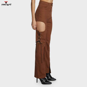 Alta calidad entrenamiento Joggers señoras gimnasio Jogger personalizado nueva llegada diseño personalizado mujeres acampanado sudor pantalón - Product Image 3