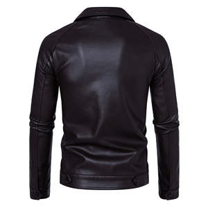 Automne hiver hommes véritable peau de mouton en cuir support en peluche veste à la mode polyvalent séchage rapide respirant toile personnalisable - Product Image 2