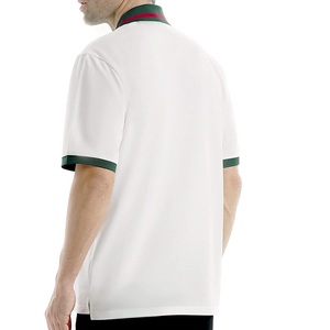 Polo informal al por mayor color de empalme Logotipo de impresión bordado personalizado 100% algodón poliéster polos para hombre - Product Image 5