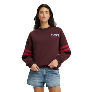Sweat à capuche oversize décontracté pour femme, 100 % coton, avec logo sérigraphié sur le devant – Écologique et épais - Product Image 1