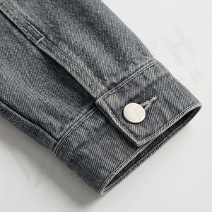 Veste en jean décontractée ample à lavage moyen vintage pour femmes, vêtements de rue, veste à poches, veste élégante pour femmes, manteau de haute qualité - Product Image 6