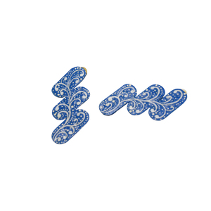 Boucles d'oreilles créoles en laiton doré mat, style Meenakari, pour fêtes, pour filles et femmes - Product Image 5