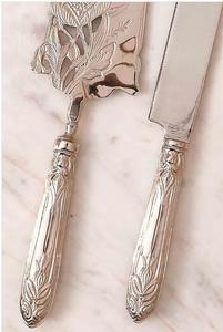 Vintage Elegant Silver <b>Cake</b> Knife and Server Set <b>Cake</b> Tools For Wedding Bridal Gift Anniversary Party <b>Supplies</b> <b>Decoration</b> - Product Image 4