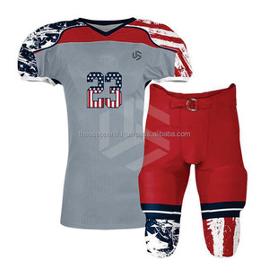 Men's Adult American Football Uniform Set-100% Polyester Quick Dry Custom Logo Printing Short Sleeves <b>Plus</b> <b>Size</b> - Product Image 6