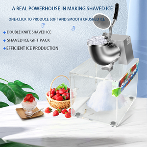 Broyeur de glace commercial, machine à neige électrique avec lames doubles, machine à glace pilée en acier inoxydable pour les restaurants familiaux - Product Image 6