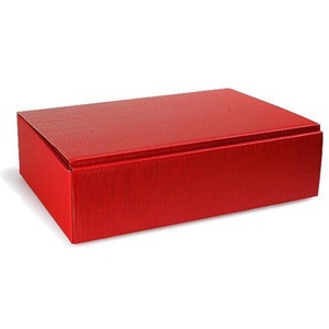 Paper & Media <b>Boxes</b>-25 Pack Burgundy Corrugated Bottle Gift Box 363x252x94mm by TRANSPAK - Product Image 1