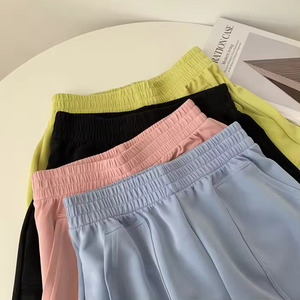 Women Fitness Gym Yoga Shorts Latest Summer Wholesale Shorts Quick Dry Polyester/Cotton Workout <b>Elastic</b> <b>Waist</b> With Pockets - Product Image 5