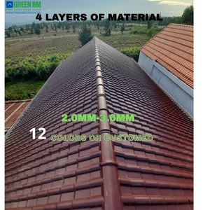 แผ่นหลังคาเอเอสเอ1050มม. แบบดั้งเดิมแผ่นพีวีซีกระเบื้องเรซินสังเคราะห์สำหรับบ้านวัดอพาร์ตเมนต์ - Product Image 4