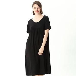 Logo personnalisé manches courtes femmes doux à séchage rapide vêtements de nuit en tricot pour l'été automne printemps - Product Image 3
