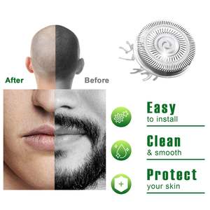 Paquete de 8 cabezales de repuesto para afeitadora eléctrica, compatibles con afeitadoras de cara y cuerpo, lavables, accesorios para afeitadoras de lámina USB - Product Image 1