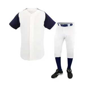 Ensembles d'uniformes de baseball sur mesure de haute qualité, prix de gros, respirants, séchage rapide, grande taille, 100% polyester pour les équipes - Product Image 4