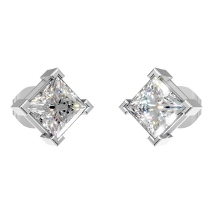 ต่างหูมอยส์ซาไนต์ทรงเหลี่ยมมรกต 4 กะรัต ทอง 14K แบบสี่ขา เครื่องประดับผู้หญิงสุดหรู สำหรับงานปาร์ตี้ งานแต่งงาน ของขวัญ จัดส่งโดยตรงจากโรงงาน - Product Image 1