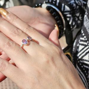 Bague en argent améthyste légère et réglable, style religieux, qualité extrême, argent sterling 925, pour mariages et fêtes - Product Image 5